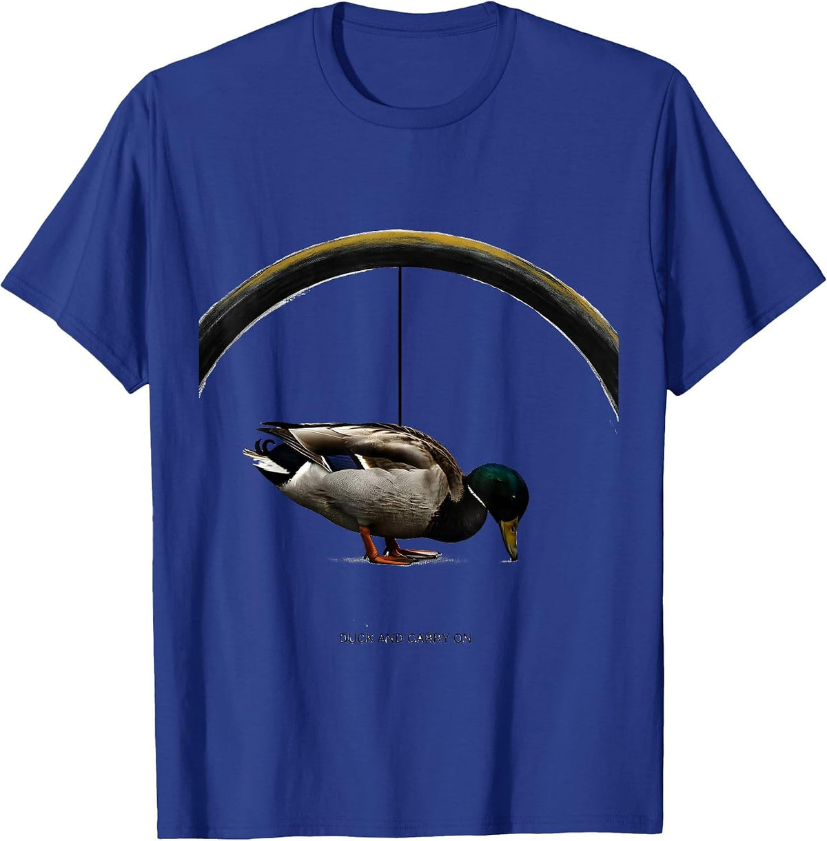 Men's Duck And Carry On Funny Duck Novelty Birthday Gift T-Shirt - Royal Blue