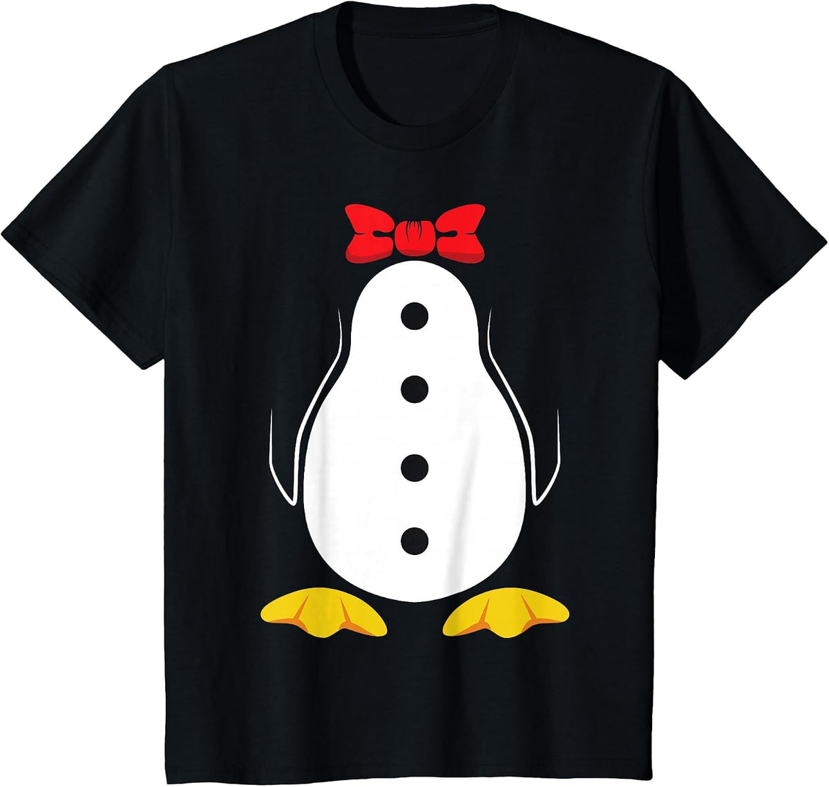 Penguin Kids Halloween Costume Design for Boys Girls T-Shirt - Black