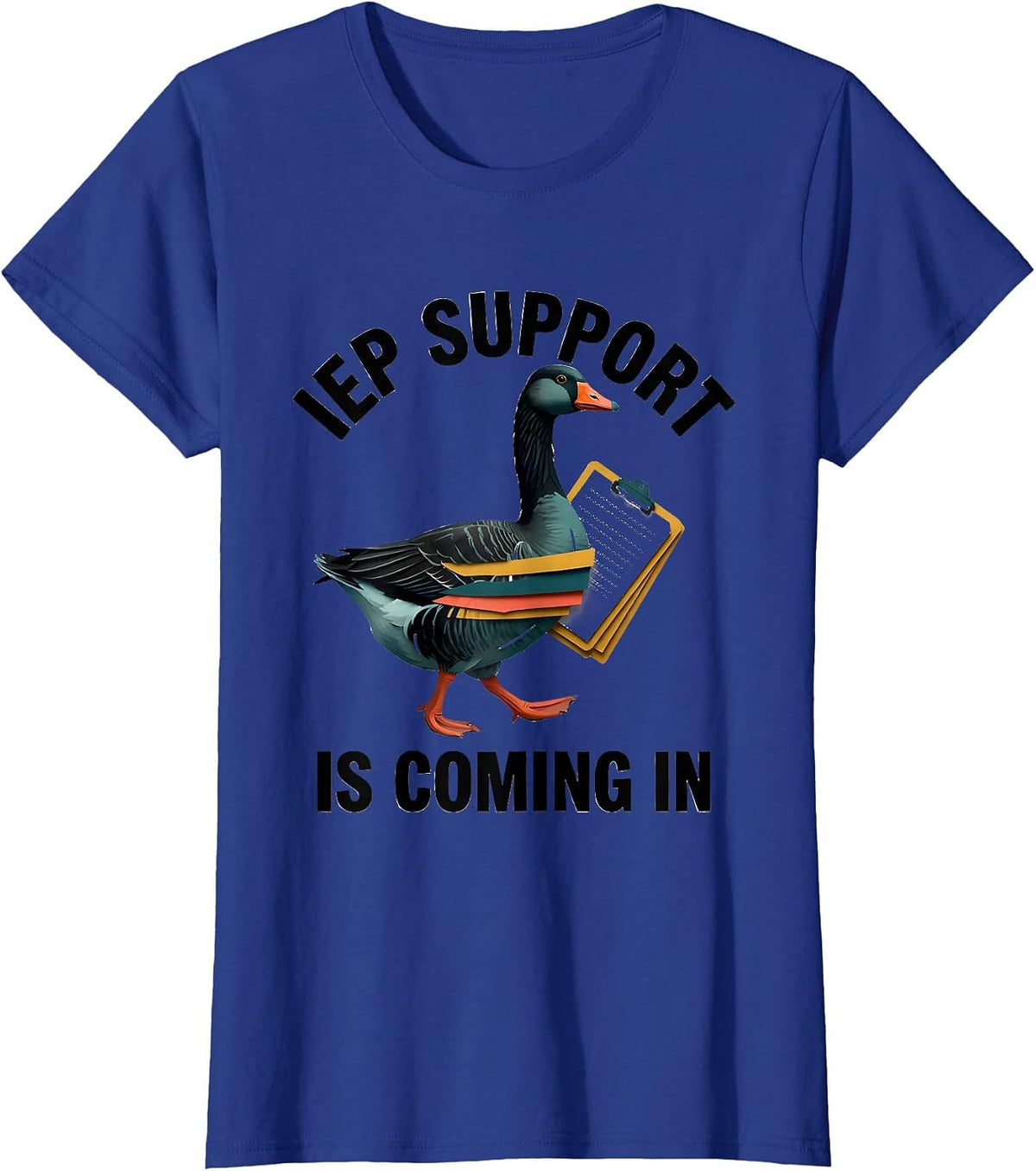 Women's IEP Support Is Coming In Funny Special Education Teacher T-Shirt - Royal Blue