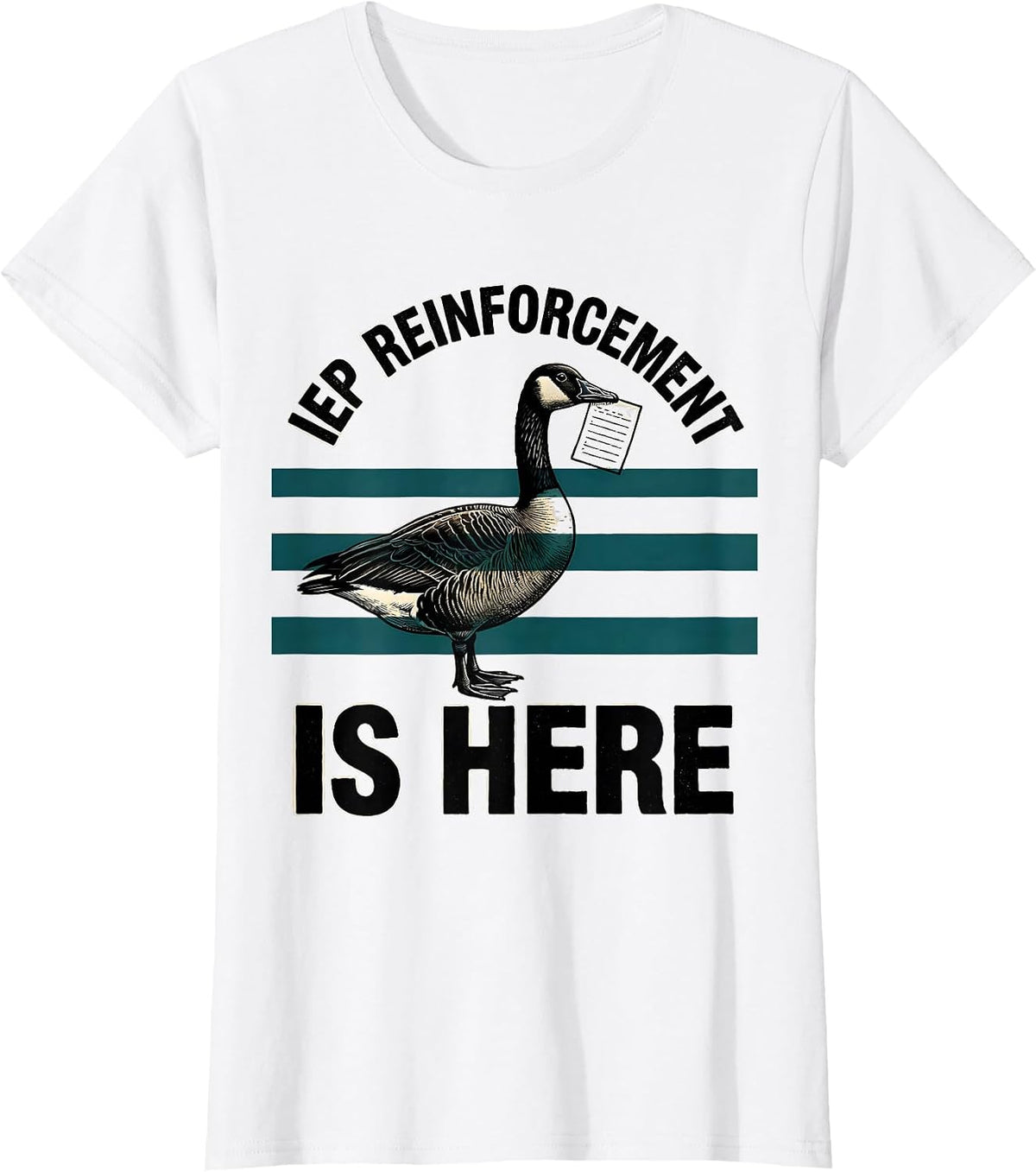IEP Reinforcement Is Here Funny Special Education Teacher T-Shirt - White