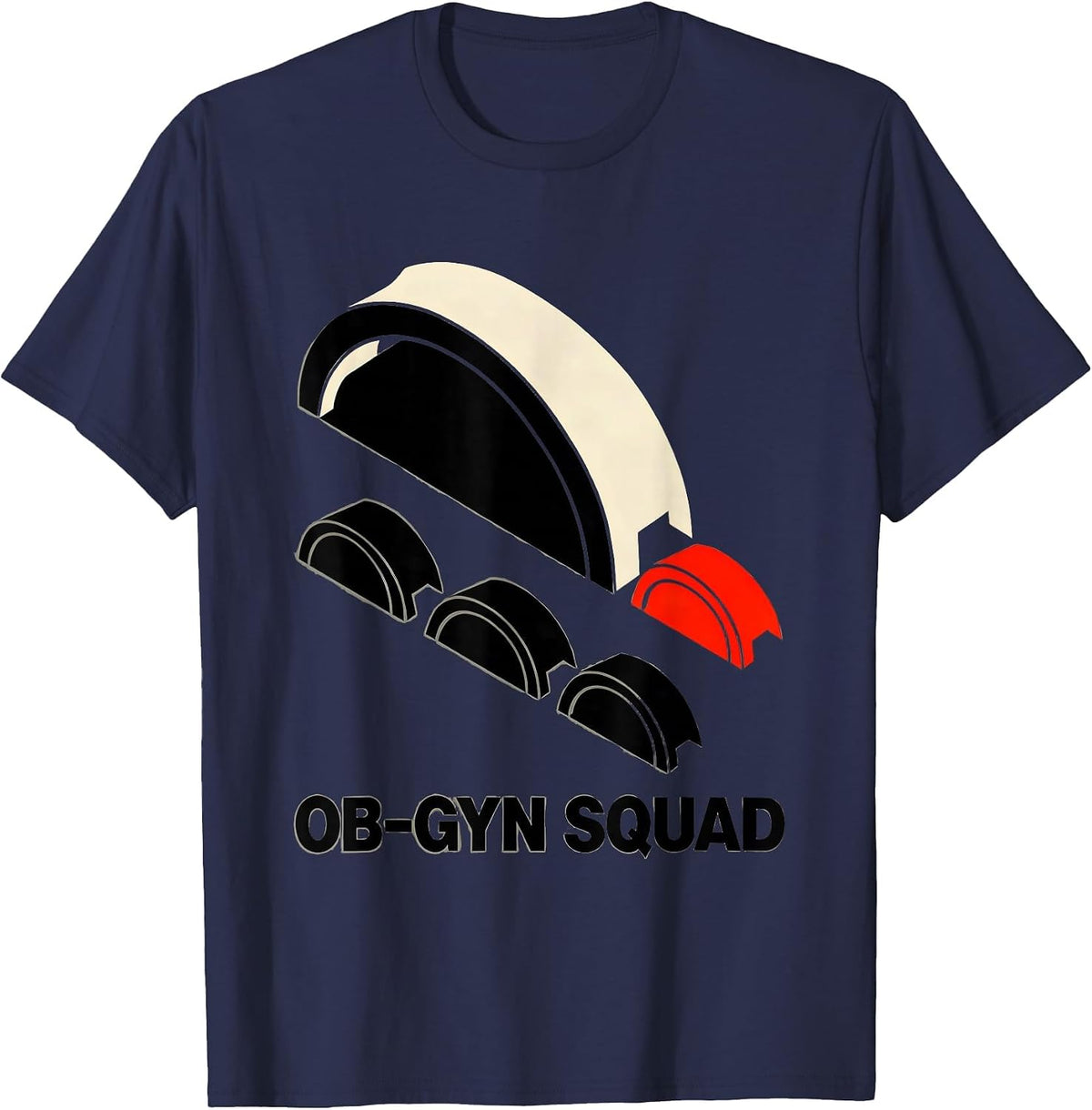 Men's OB-GYN Squad Funny OB GYN Nurse OB Tech Gag Gift T-Shirt - Navy Blue