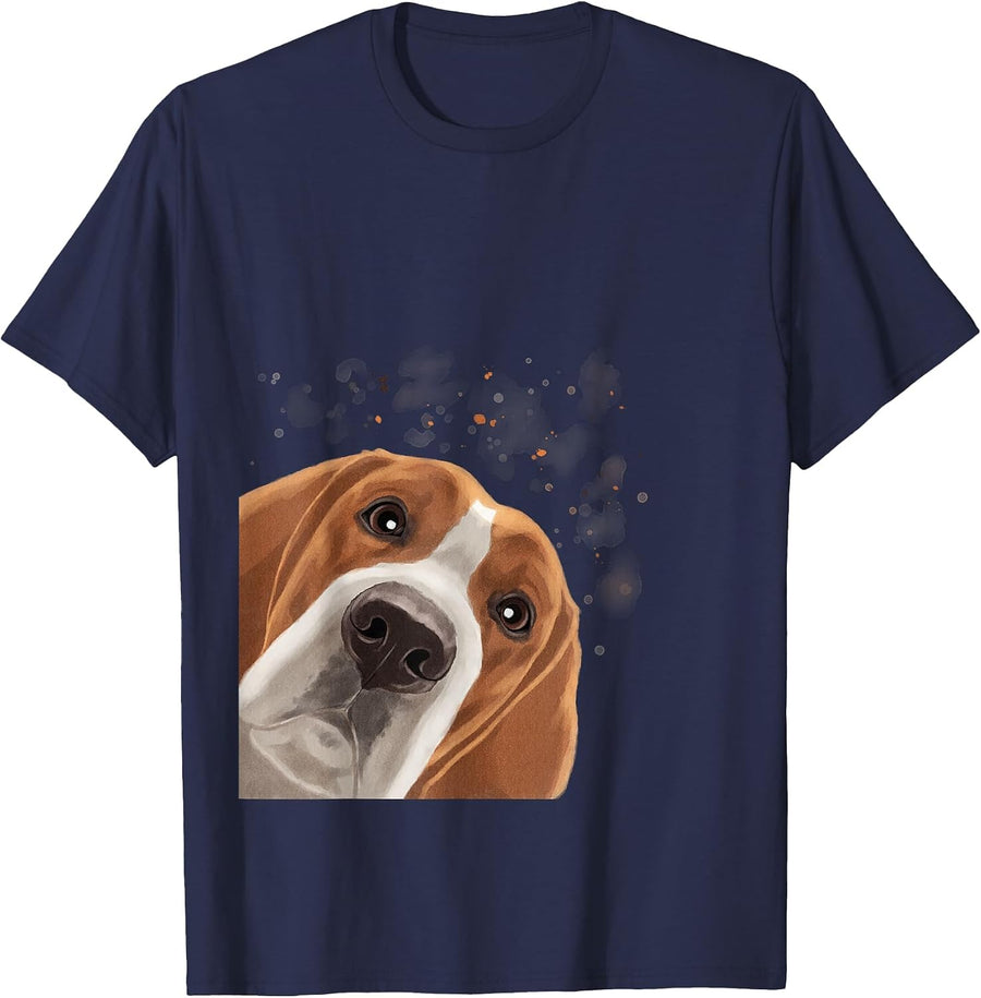 Funny Dog American Foxhound T-Shirt - Navy Blue