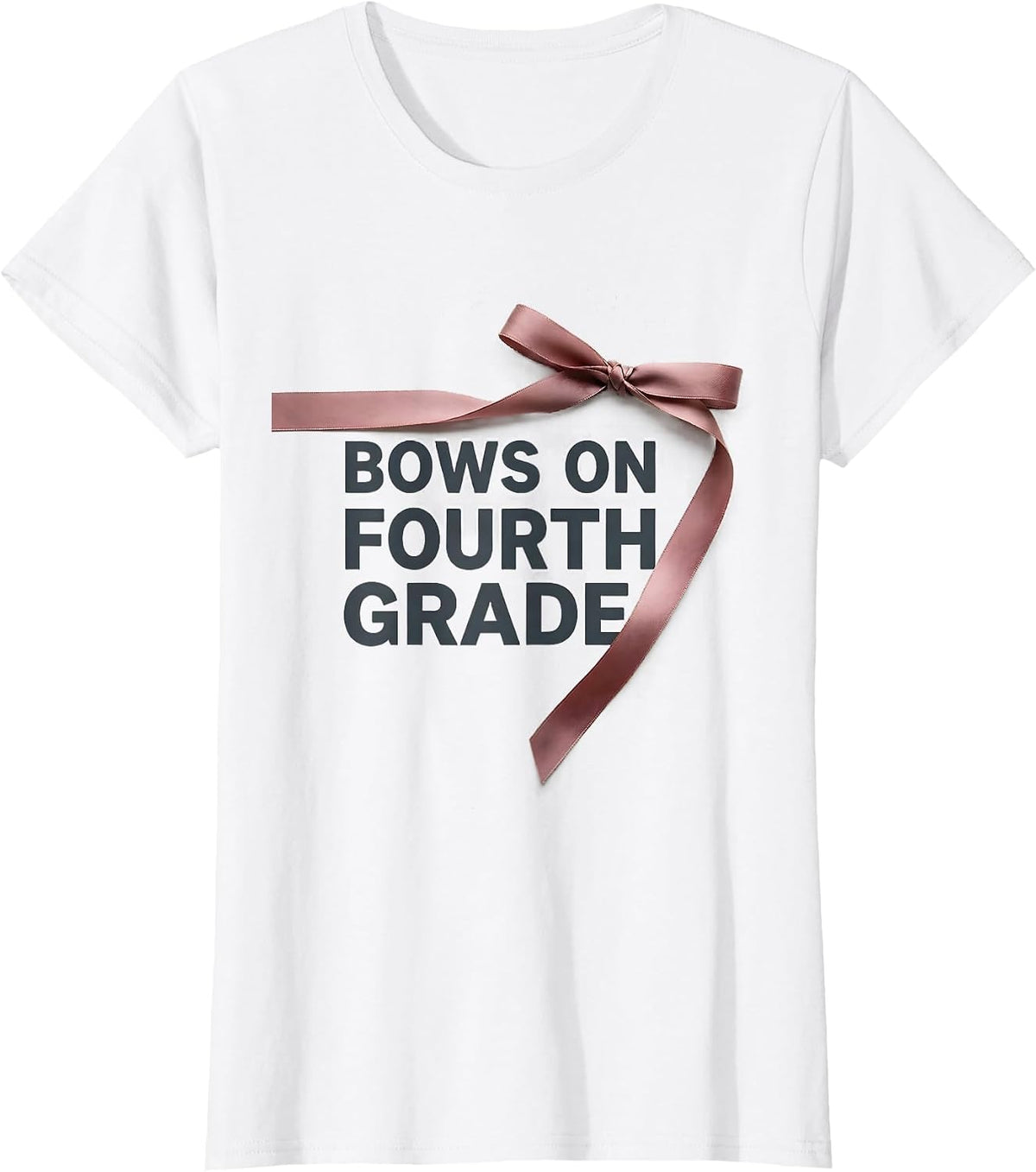 Bows On Fourth Grade Coquette Bow Back to School Girls T-Shirt - White