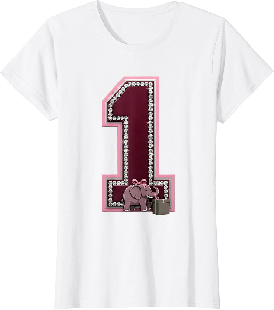 Women's Oversized Varsity One White Elephant Gift Swap Humor T-Shirt - White