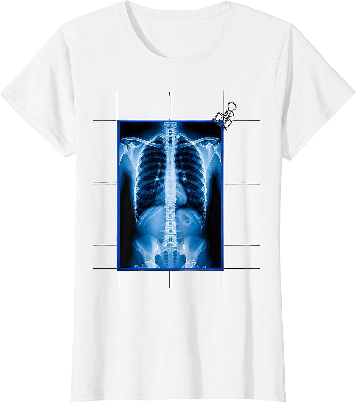 Radiographic Ribcage Swiss International Radiology Tech T-Shirt - White