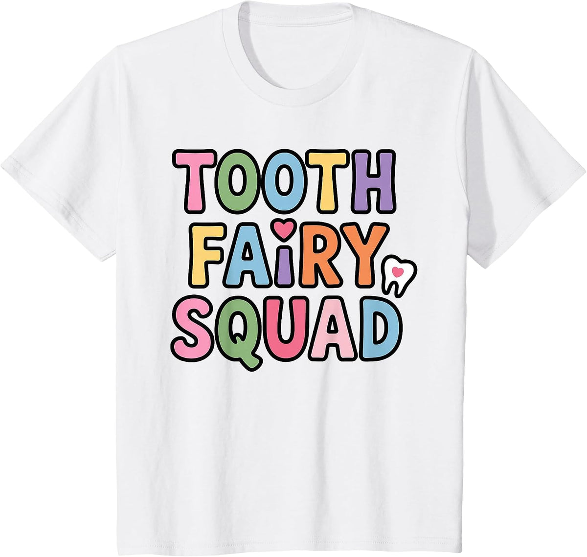 Tooth Fairy Art for Men Women Kids Dental Costume Toothfairy T-Shirt - White