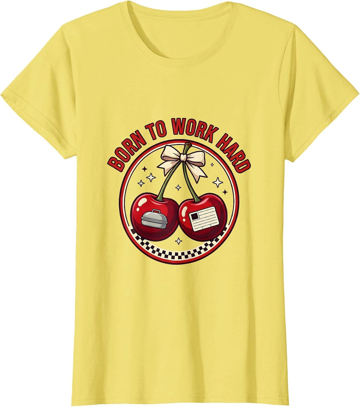 Punching In Since Day One Labor Day Design T-Shirt - Lemon Yellow