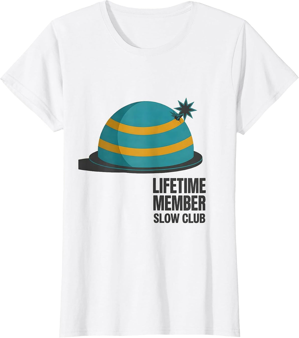 Women's Lifetime Member Slow Club Midcentury Modern Turtle Lover T-Shirt - White
