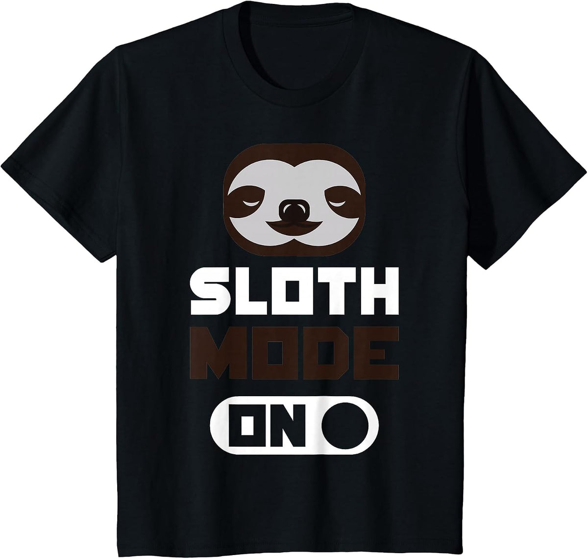 Slothe Mode On - Funny Sloth T-Shirt - Black