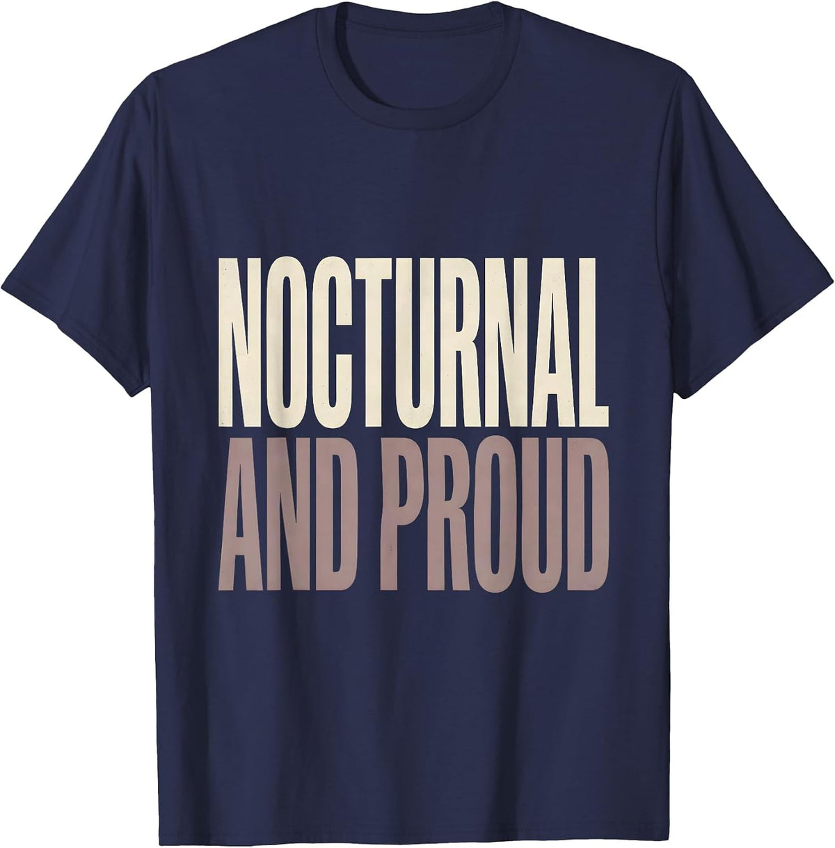 Men's Nocturnal and Proud Opossum Design T-Shirt - Navy Blue
