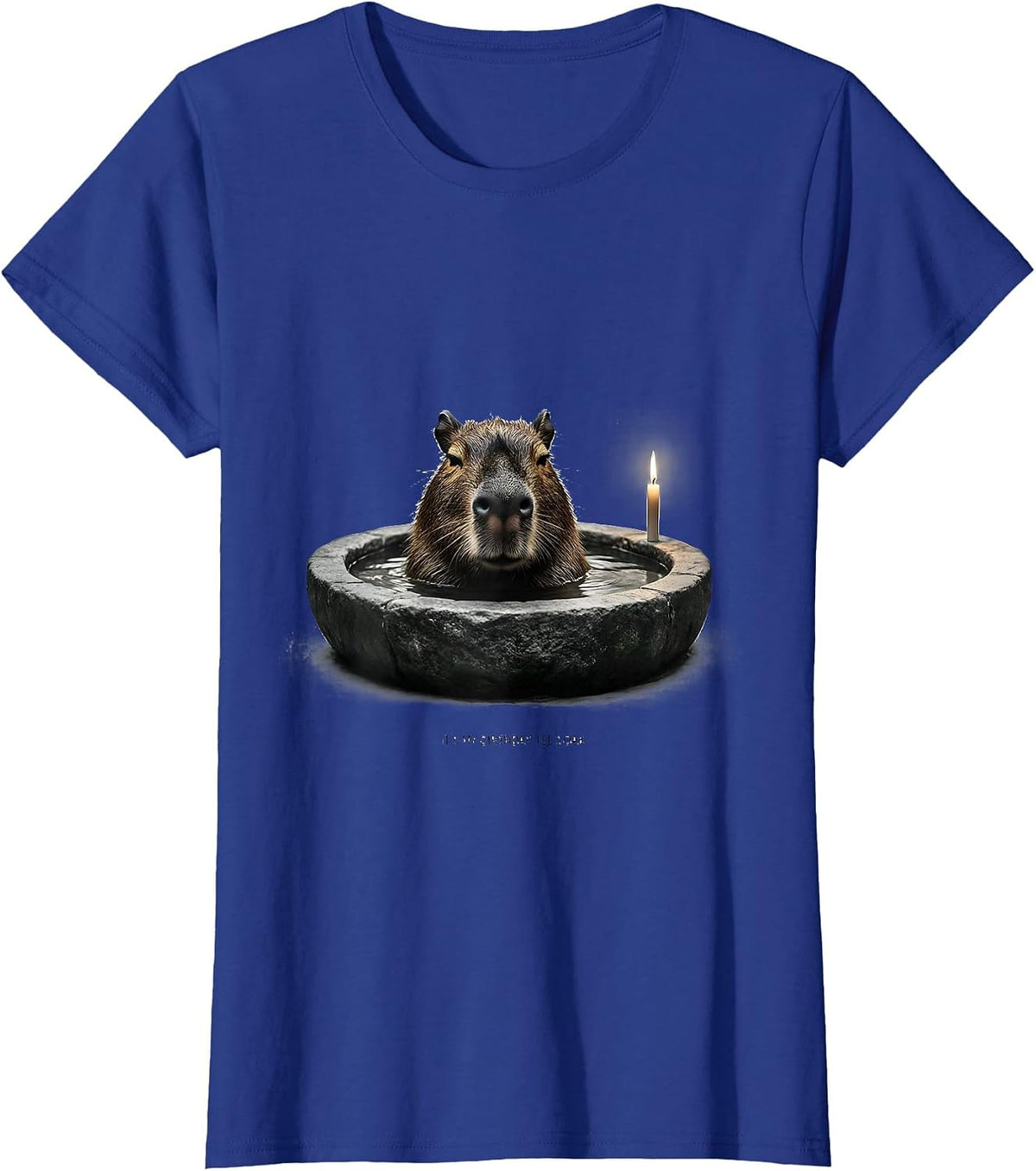 Women's It's My Birthday. I'll Soak. Cute Capybara Kawaii Birthday T-Shirt - Royal Blue