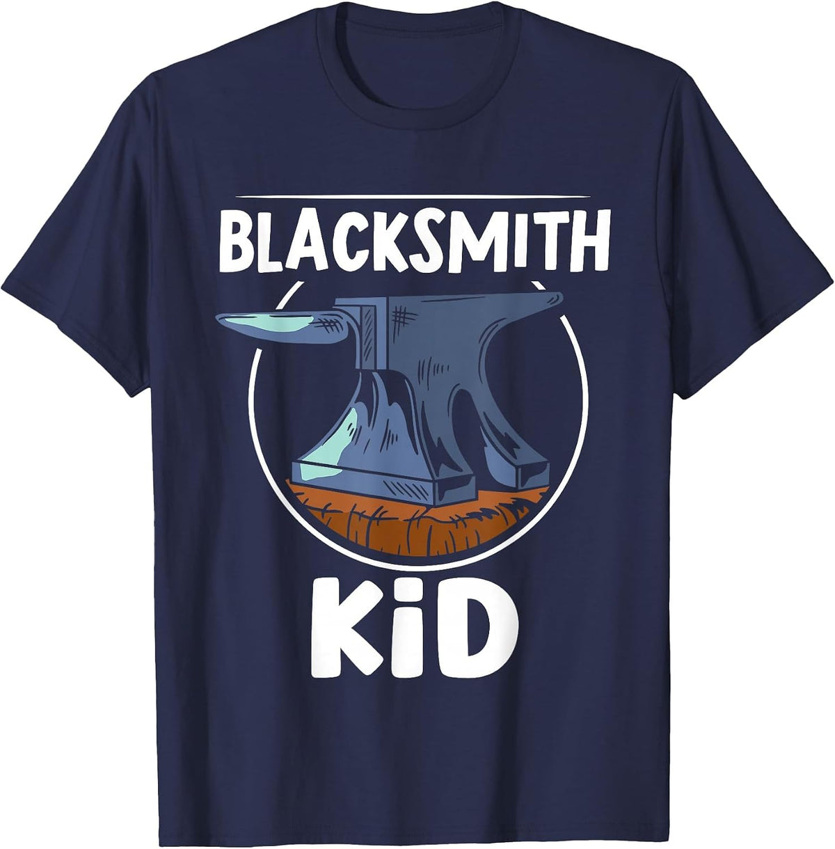 Blacksmith Kid Blacksmithing Job T-Shirt - Navy Blue