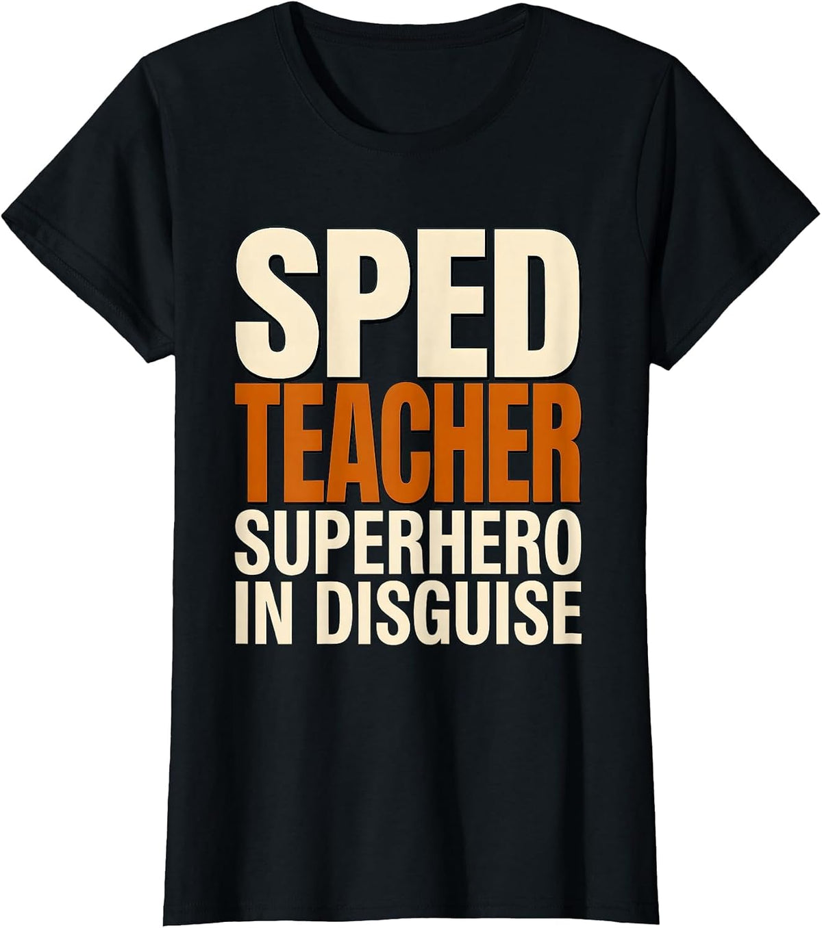 Sped Teacher Superhero In Disguise Design T-Shirt - Black