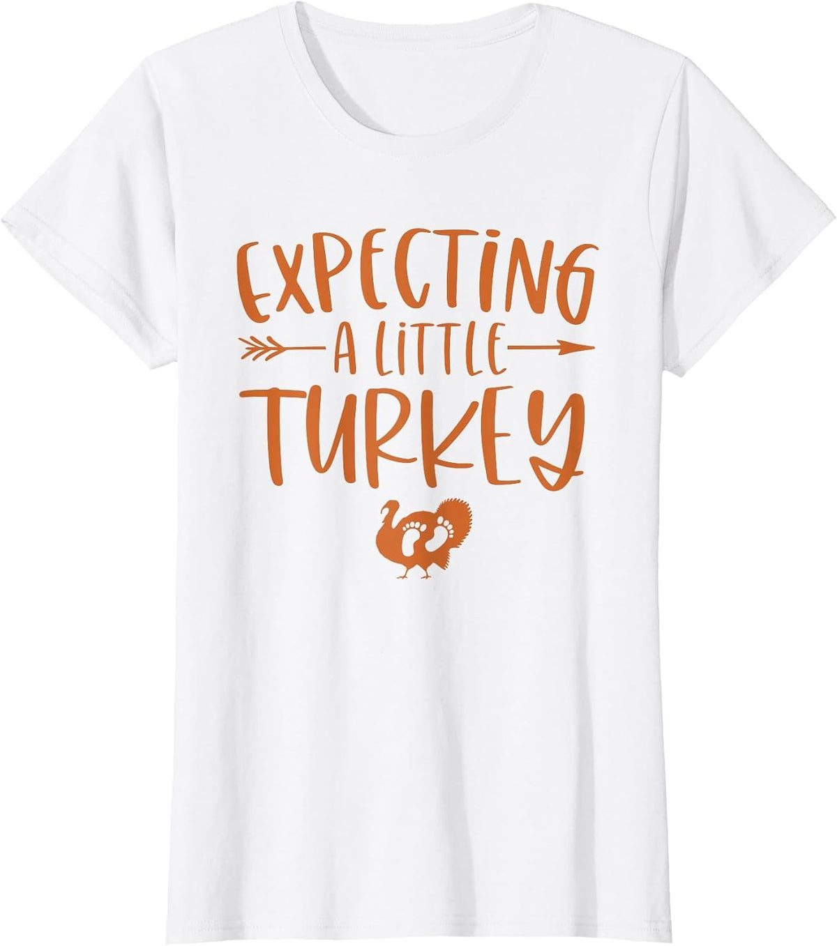 Expecting A Little Turkey Thanksgiving Pregnancy T-Shirt - White
