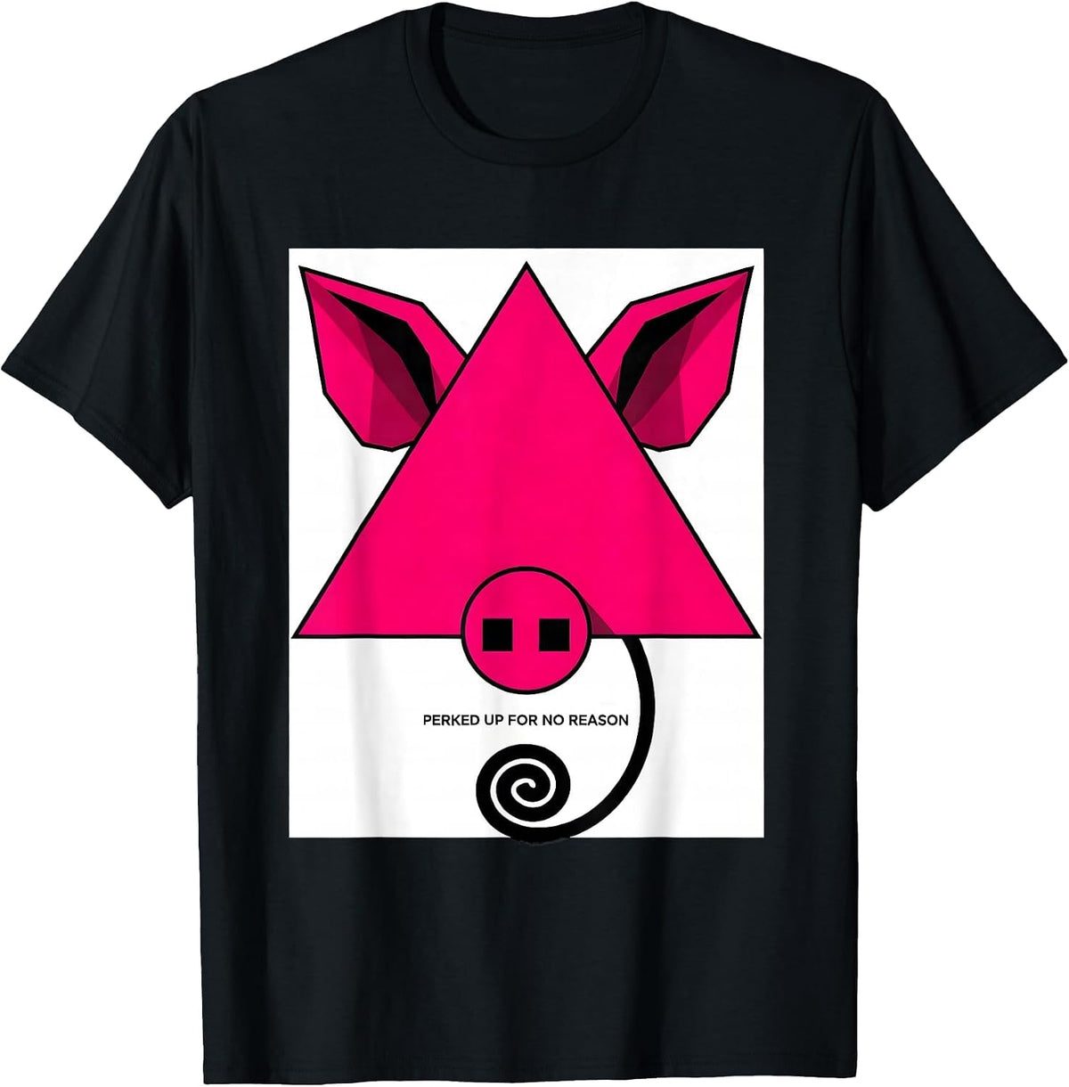 Men's Perked Up For No Reason Funny Guinea Pig Pet Lover Humor T-Shirt - Black