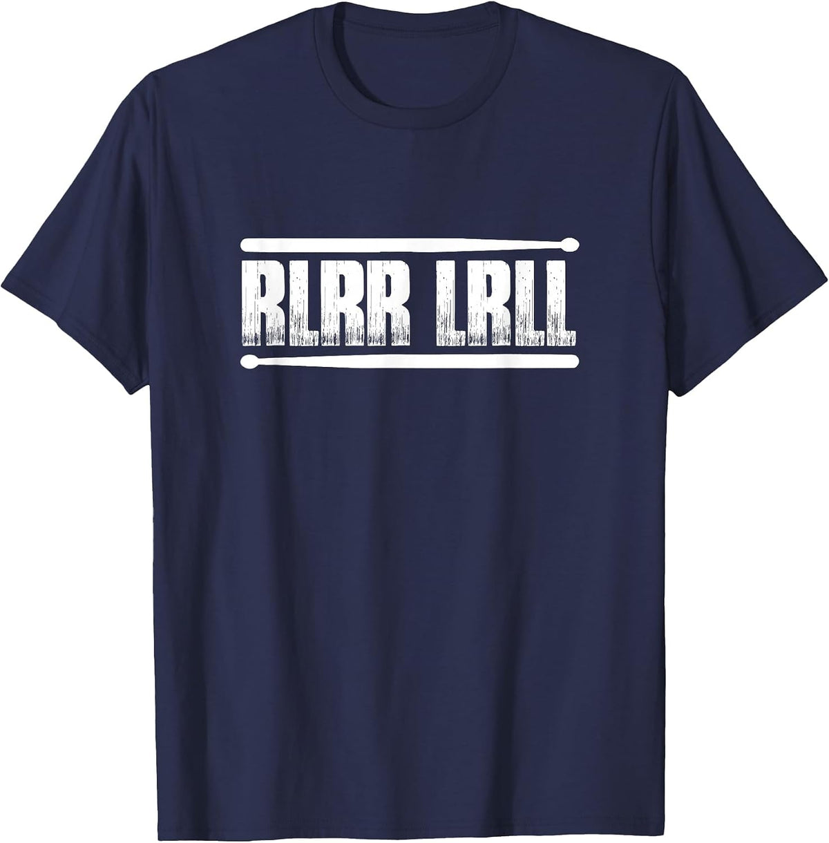 Drummer Paradiddle Drum Stick T-Shirt - Navy Blue