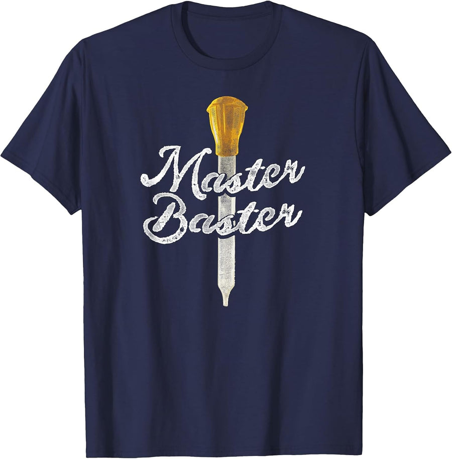 Master Baster, Funny Chef Thanksgiving T-Shirt - Navy Blue