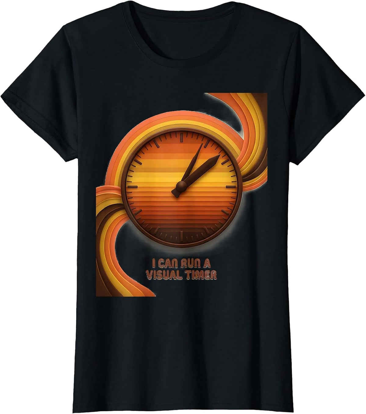 I Can Run A Visual Timer Retro Special Education Teacher T-Shirt - Black