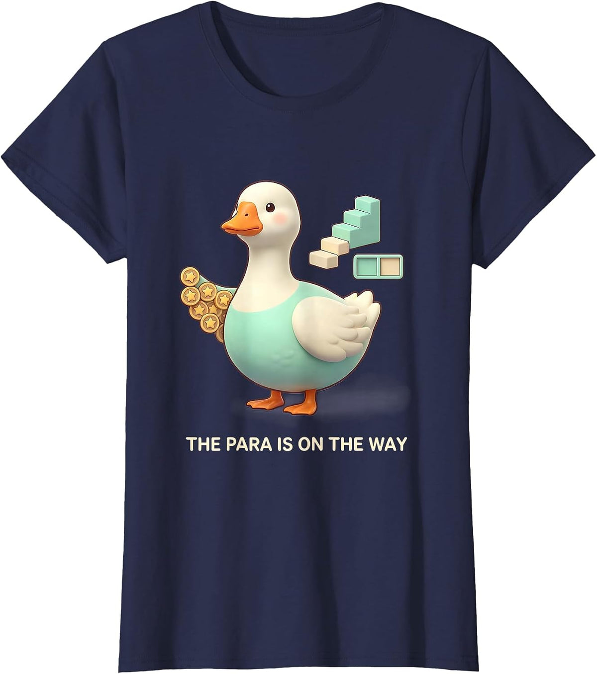 Women's The Para Is On The Way Cute Kawaii Special Education Teacher T-Shirt - Navy Blue