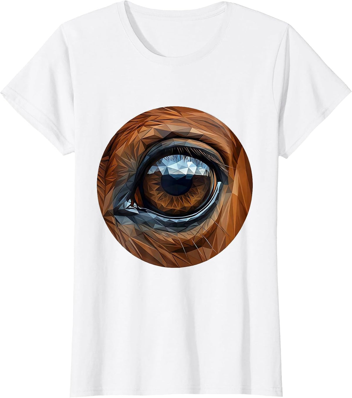Horse Eye Sky Reflection Close-Up Graphic T-Shirt - White