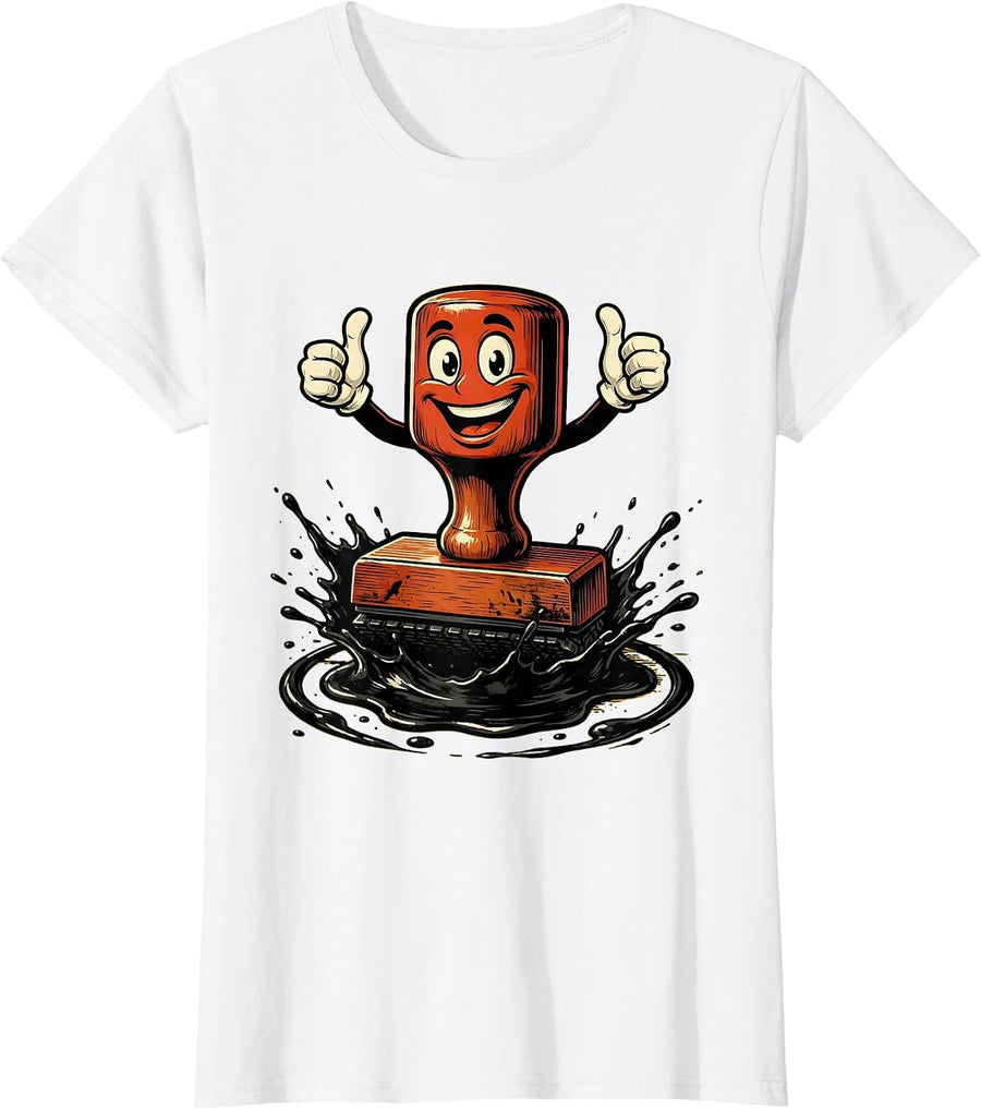 Women's 67 Meme Oversized Stamp Graphic Design T-Shirt - White
