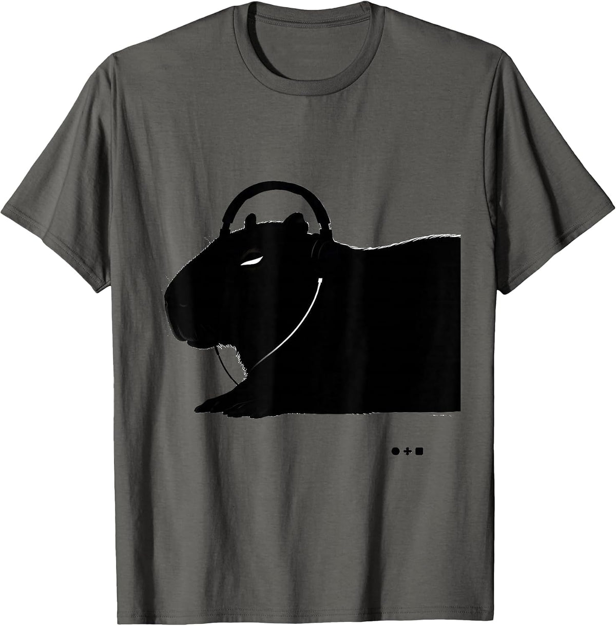Men's Capybara Gamer Meme Humor Animal Lover Gift T-Shirt - Asphalt Grey