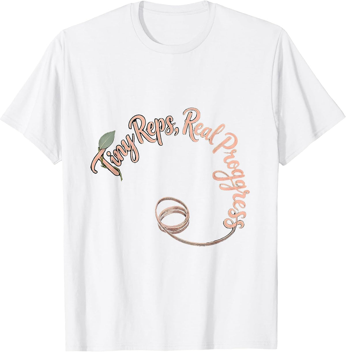 Men's Tiny Reps, Real Progress Boho Typography OT PT Therapist T-Shirt - White