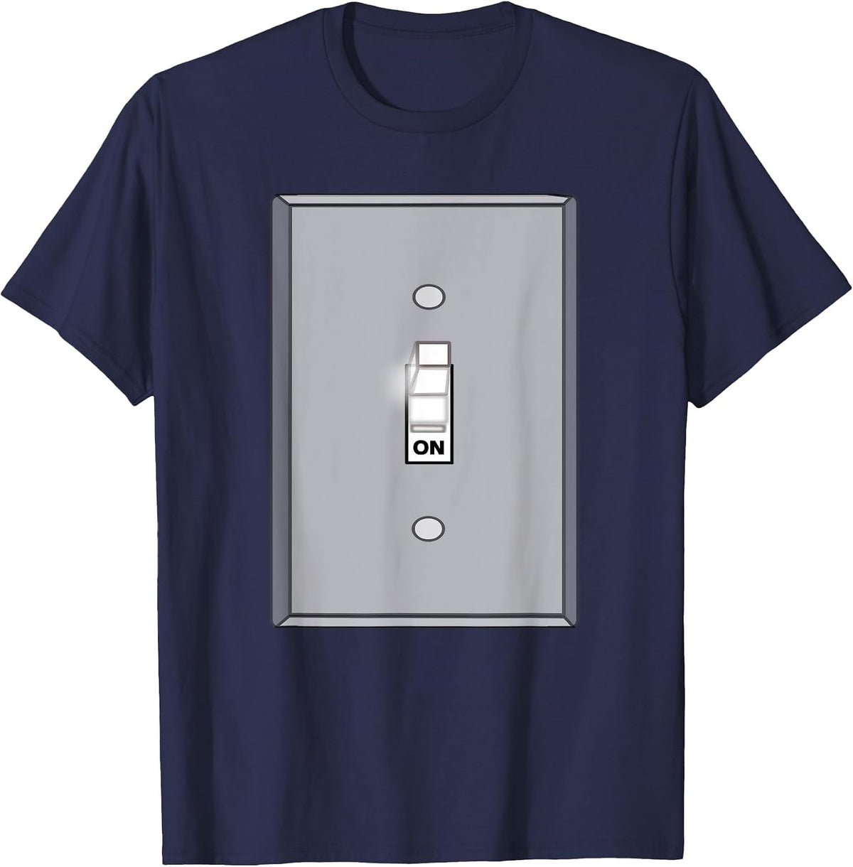 Light Switch & Bulb: Halloween Matching Couple Shirts T-Shirt - Navy Blue