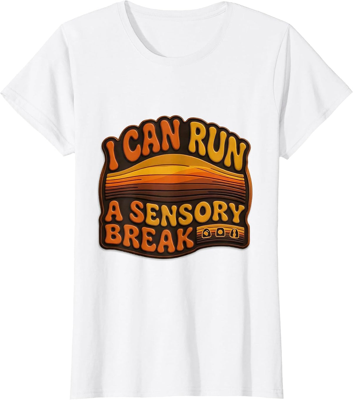 Women's I Can Run A Sensory Break Retro Special Education Teacher T-Shirt - White