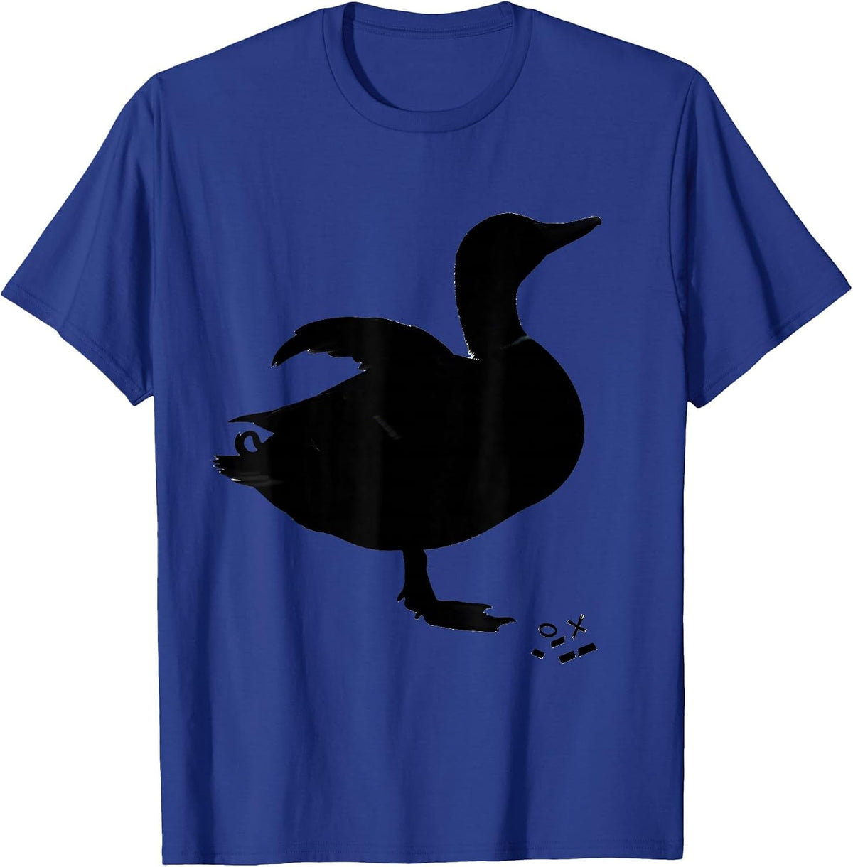 Duck Silhouette Funny Novelty Gift Casual Wear T-Shirt - Royal Blue