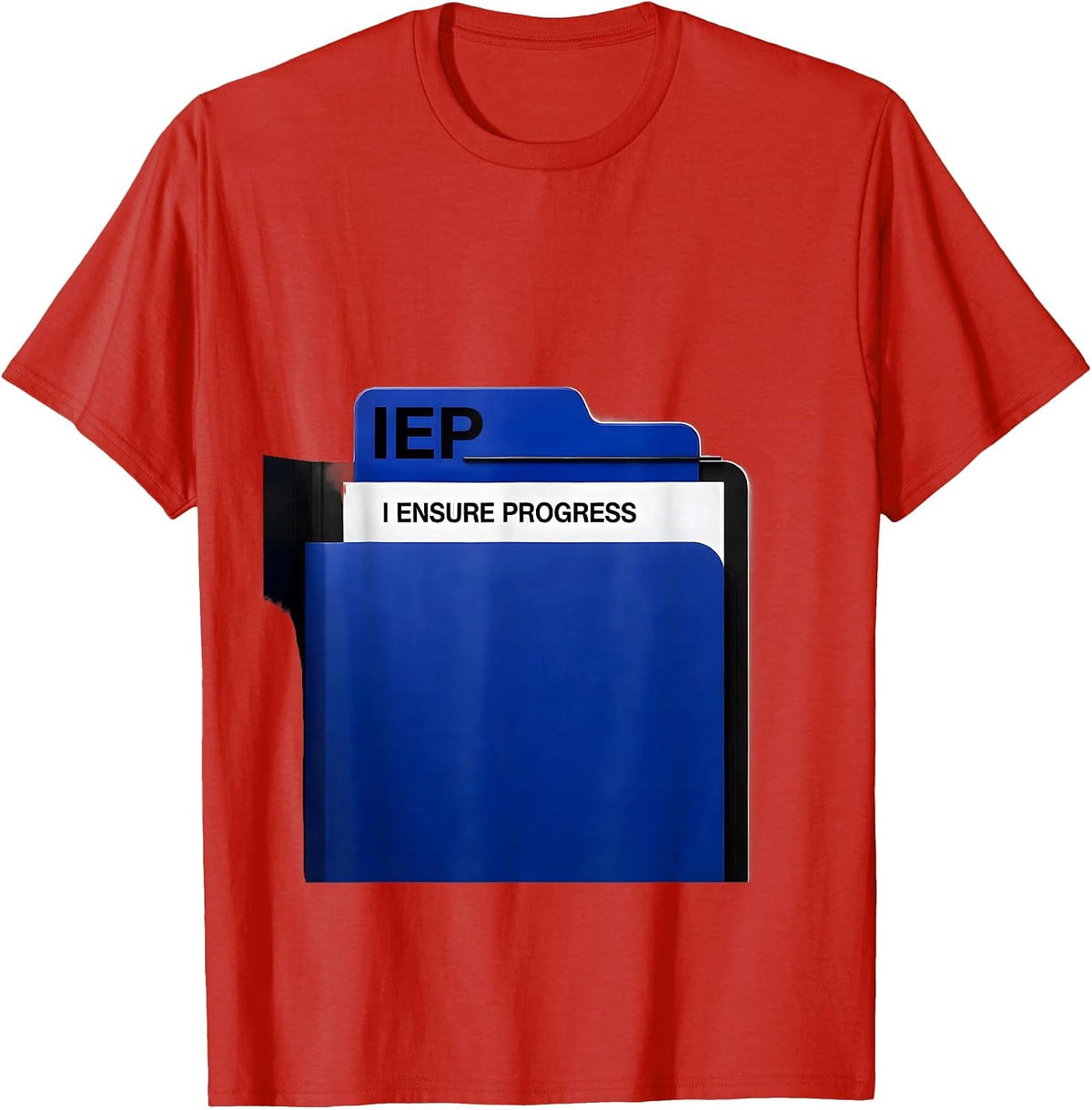 Men's IEP — I Ensure Progress Special Education Teacher Autism T-Shirt - Red