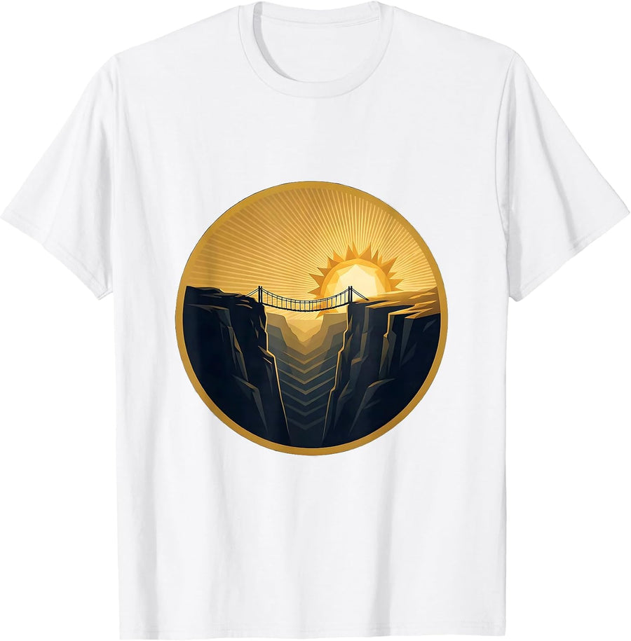 Men's 988 Suicide Prevention Rope Bridge Canyon Graphic T-Shirt - White