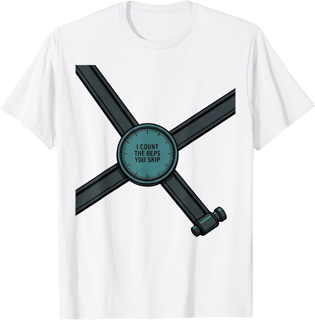 Men's I Count The Reps You Skip Funny Physical Therapist PT Humor T-Shirt - White