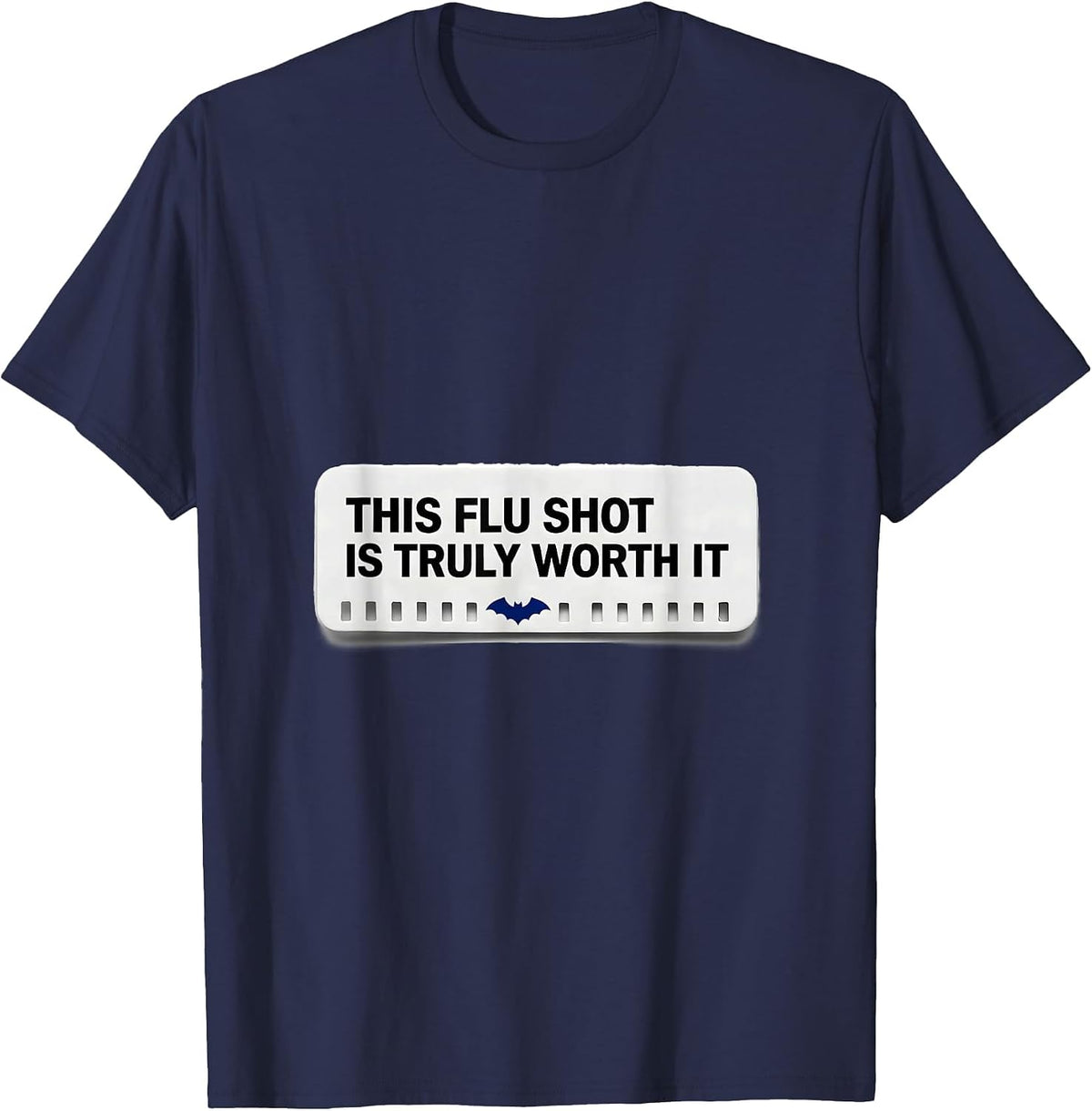 Men's This Flu Shot Is Truly Worth It Funny Nurse Halloween T-Shirt - Navy Blue