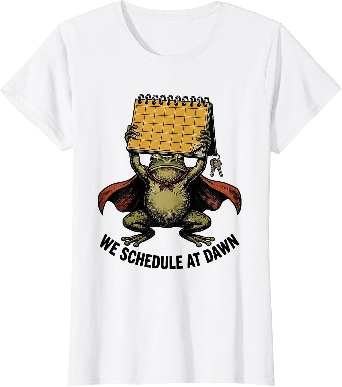 We Schedule At Dawn Funny Teacher Frog Back to School T-Shirt - White