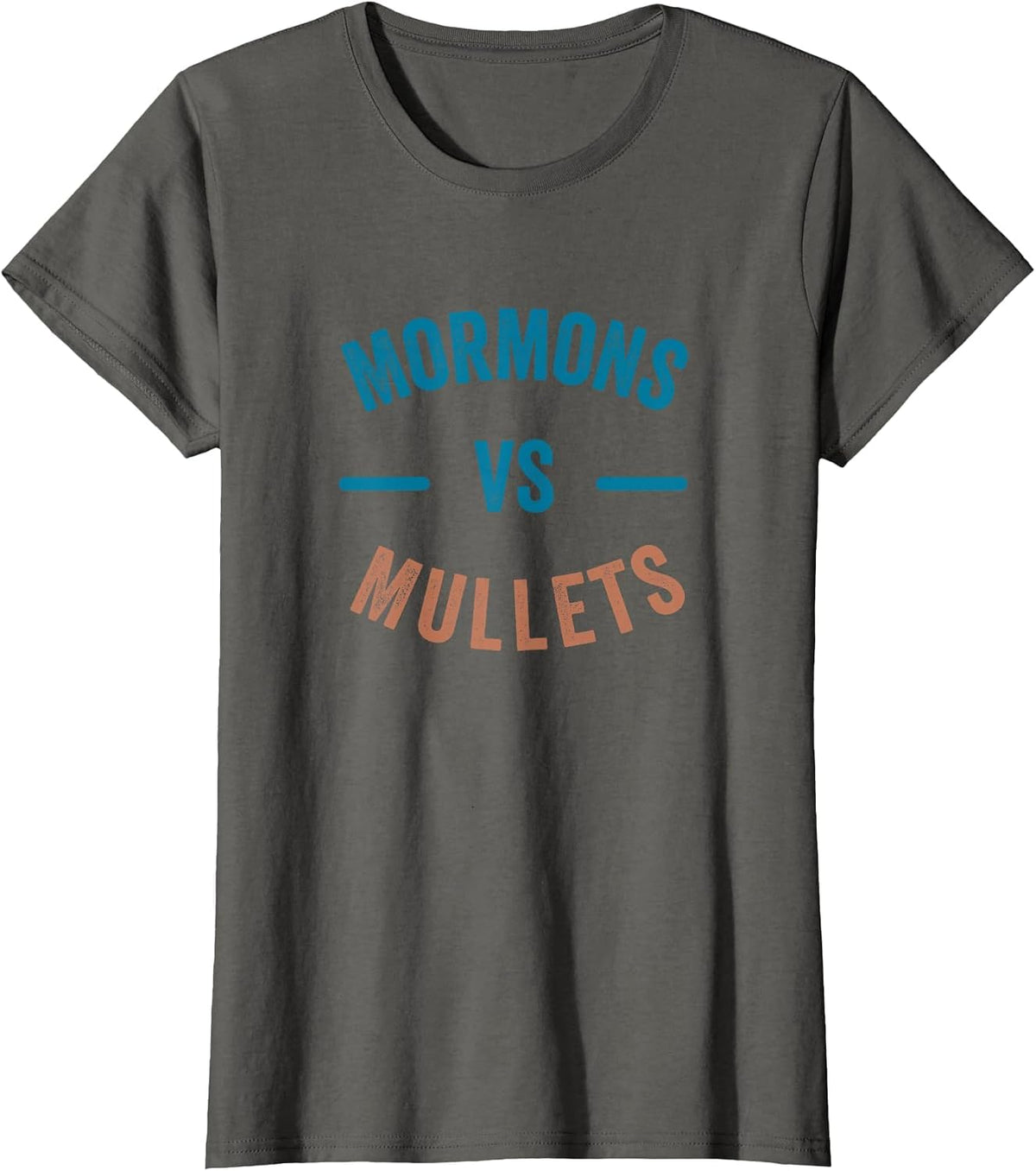 Mormons vs Mullets T-Shirt - Asphalt Grey