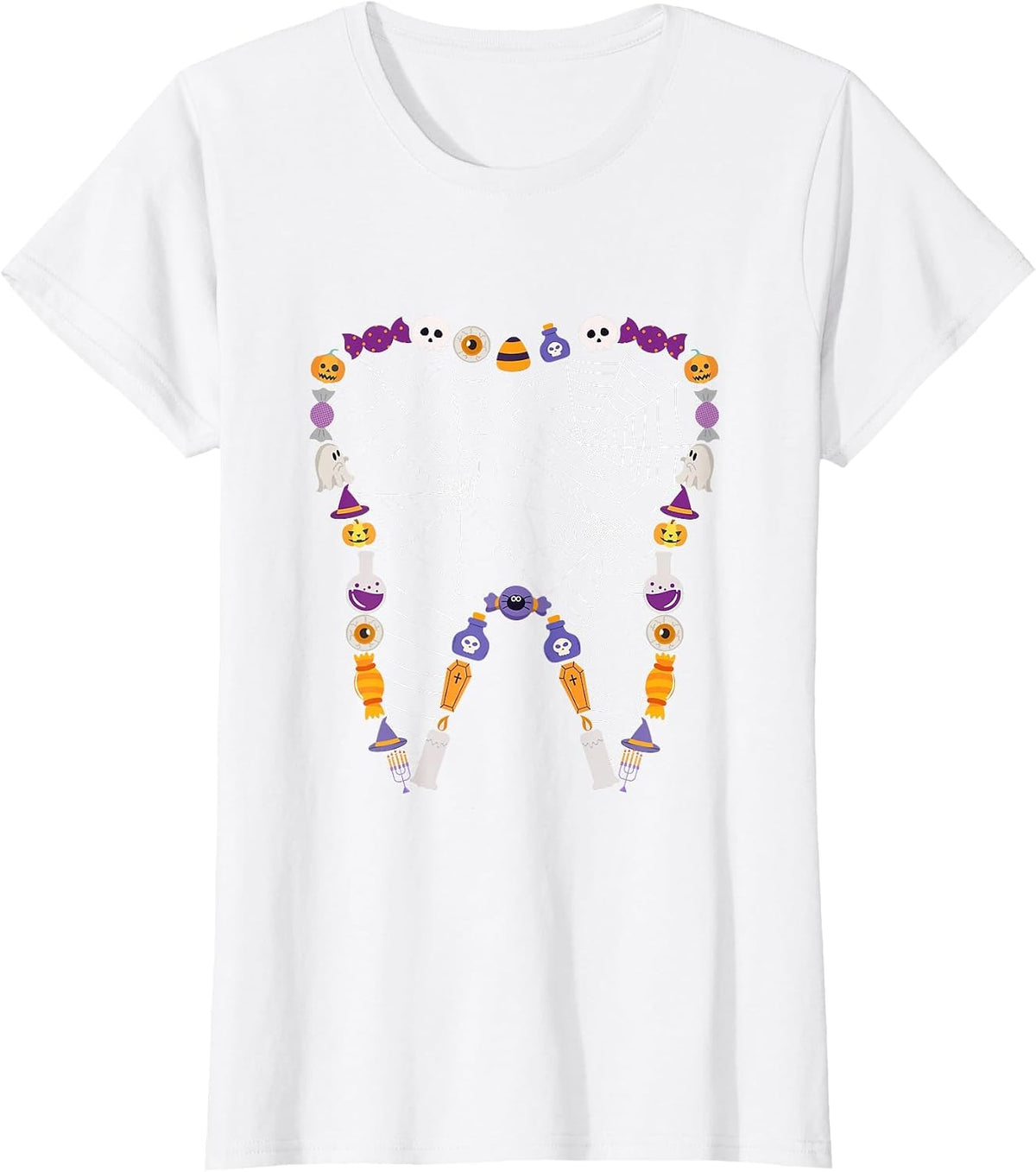 Tooth Halloween Costume Dentist Dental Squad T-Shirt - White