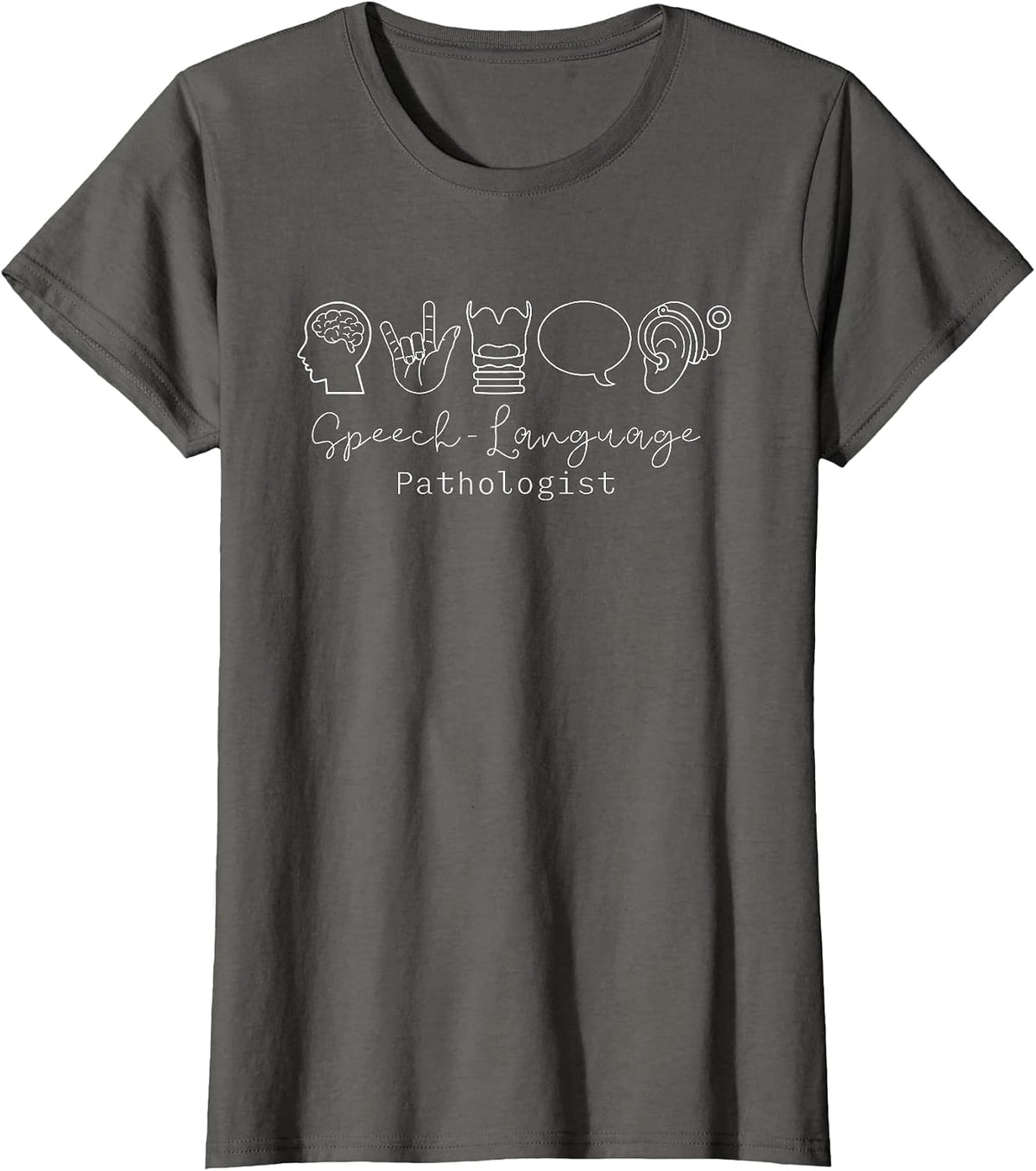 SLP Speech Therapy Language Pathologist Mental Speech Squad T-Shirt - Asphalt Grey