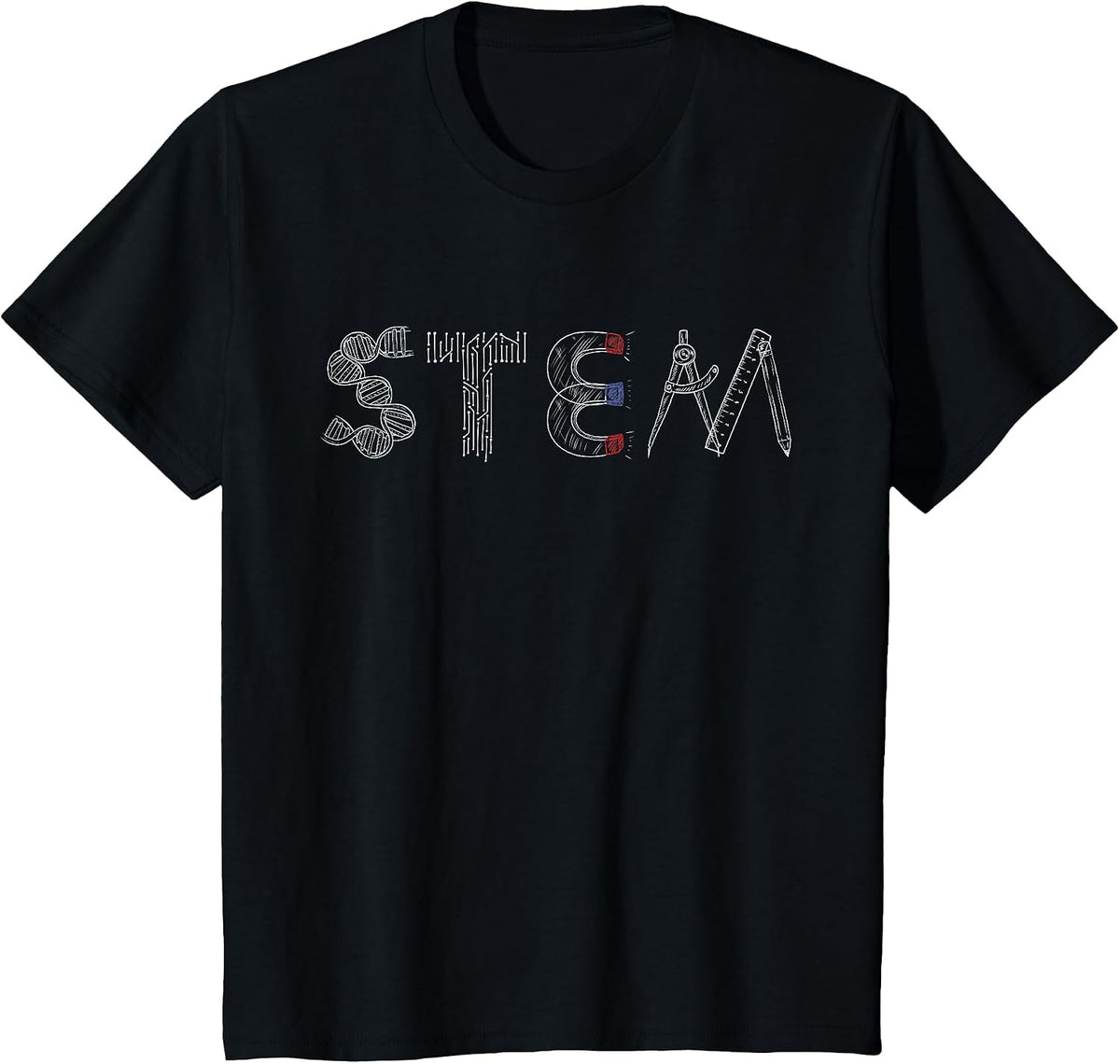 STEM Science Technology Engineering Math Teacher Student T-Shirt - Black