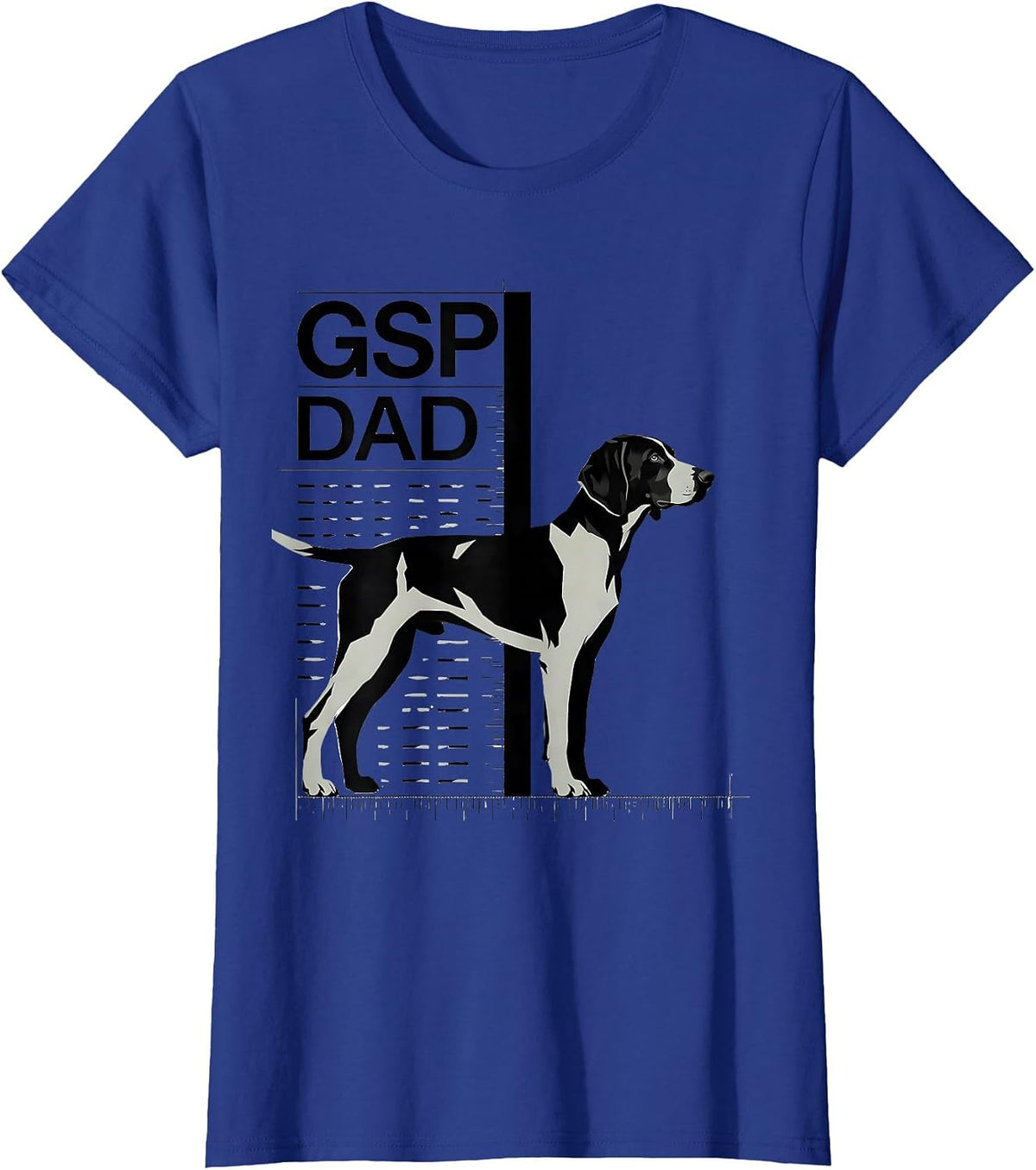 Women's GSP Dad Swiss International German Shorthaired Pointer Dog T-Shirt - Royal Blue