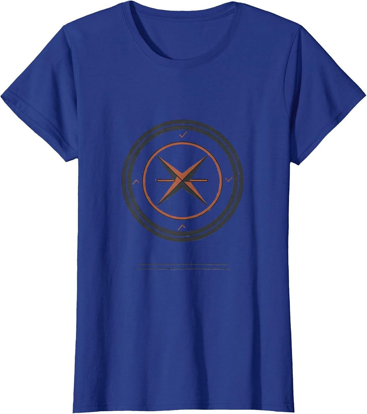 Women's Minimalist History Teacher Compass Seal Back to School T-Shirt - Royal Blue
