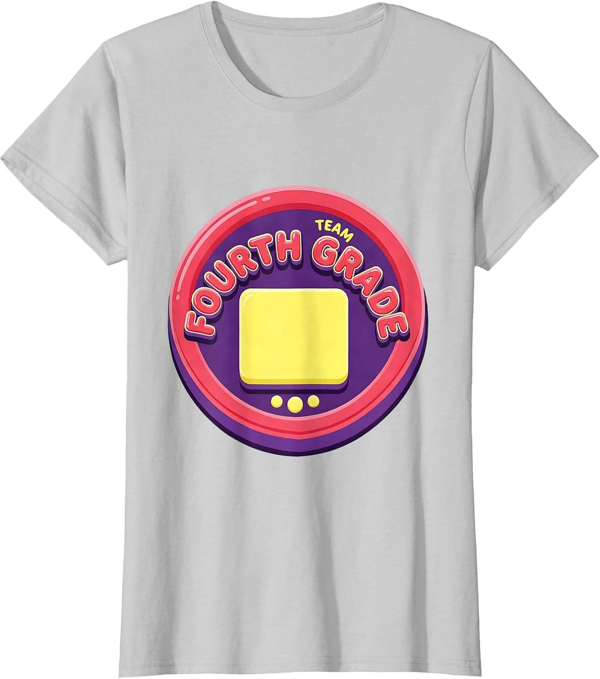 Women's Team Fourth Grade Gummy Jelly Pop Back To School Student T-Shirt - Silver Grey