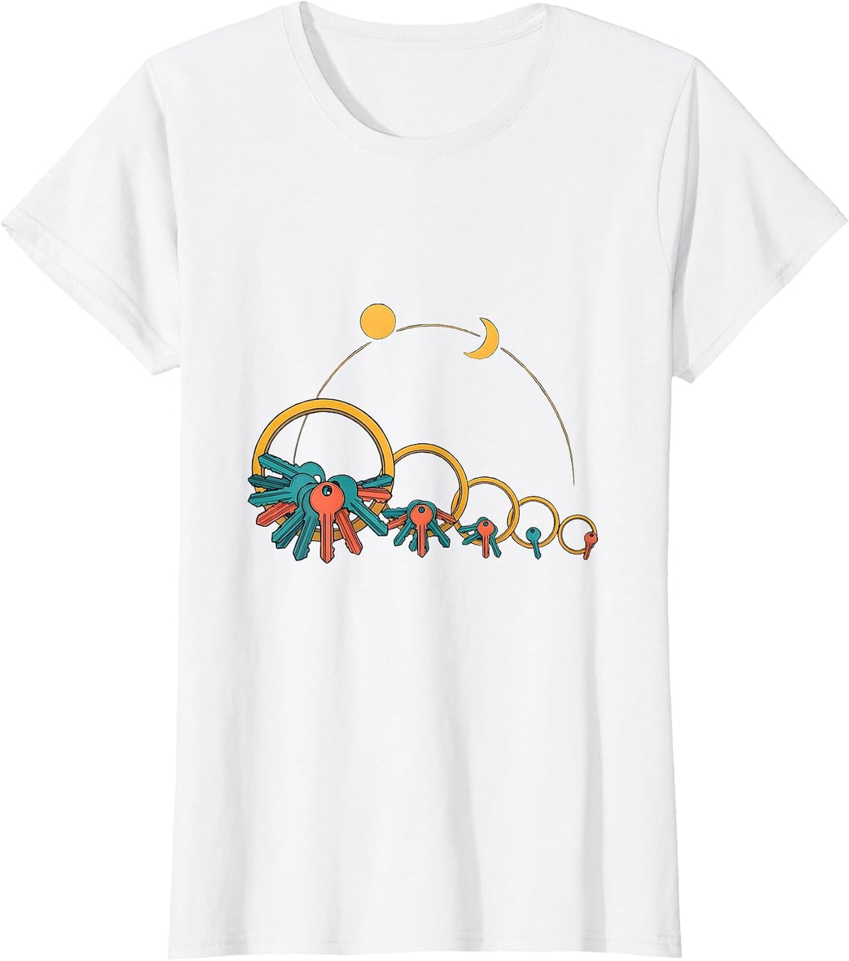 School Custodian Keys Funny Appreciation Crew T-Shirt - White