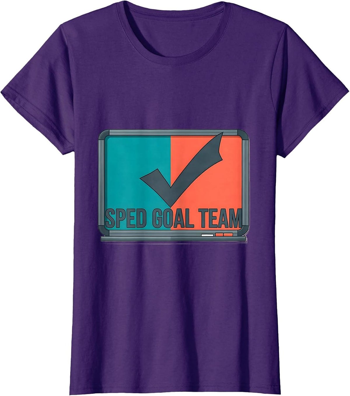 Women's SPED Goal Team Special Education Teacher Squad Pride T-Shirt - Purple