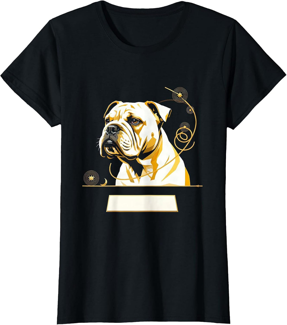 Women's Bull Terrier Van Gogh Style Starry Night Art T-Shirt - Black