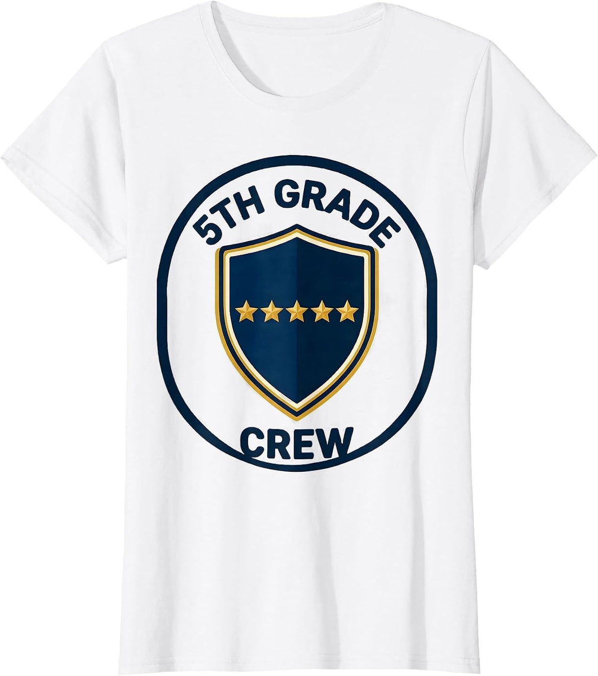 Women's 5th Grade Crew Funny Teacher Back To School Crew T-Shirt - White