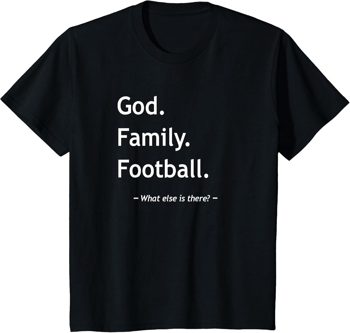 Christian Faith Jesus Christianity God Family Football T-Shirt - Black
