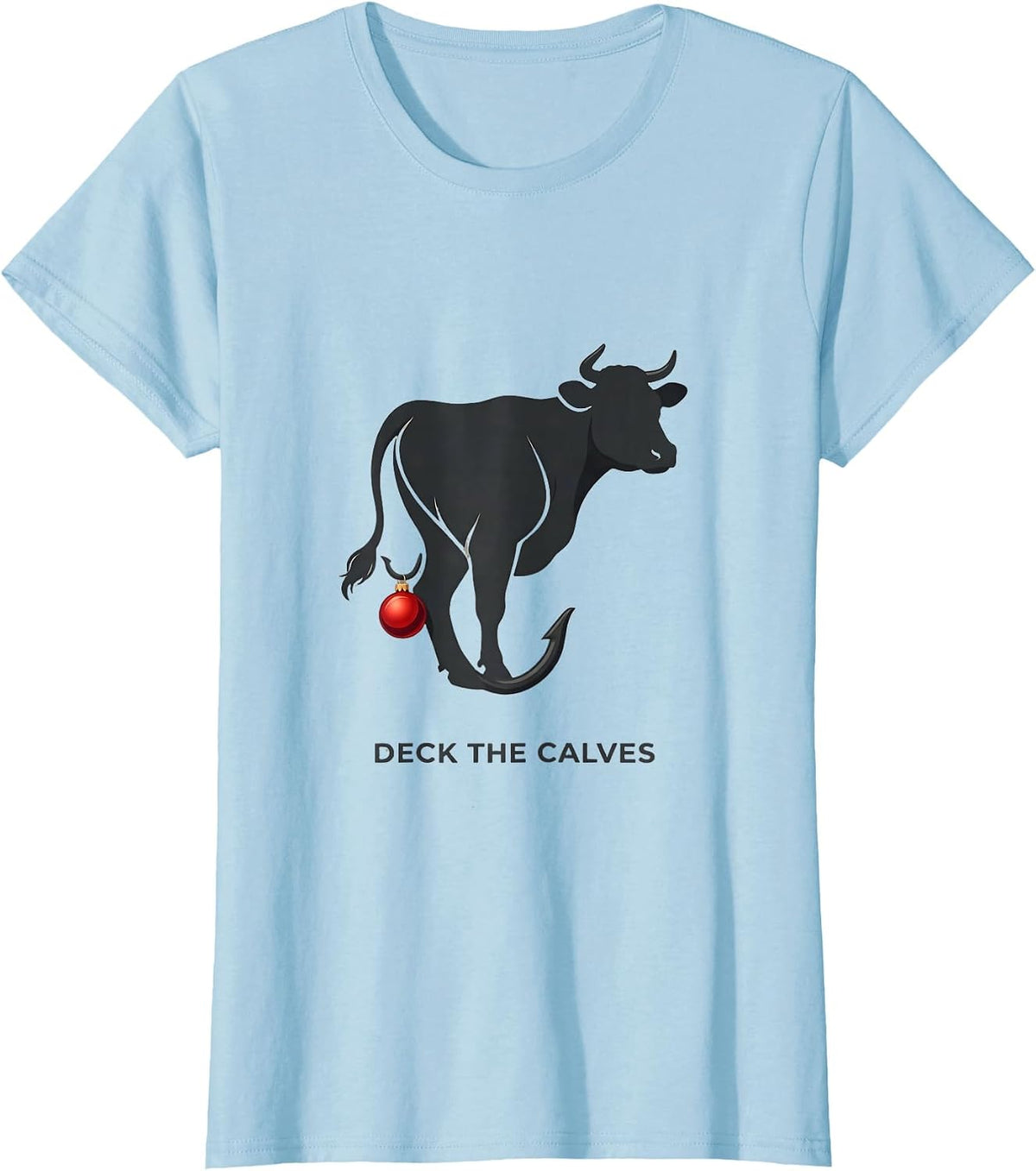 Deck The Calves Funny Physical Therapist Christmas Rehab T-Shirt - Baby Blue