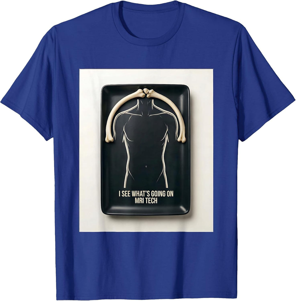 I See What's Going On — MRI Tech Minimalist Radiology T-Shirt - Royal Blue