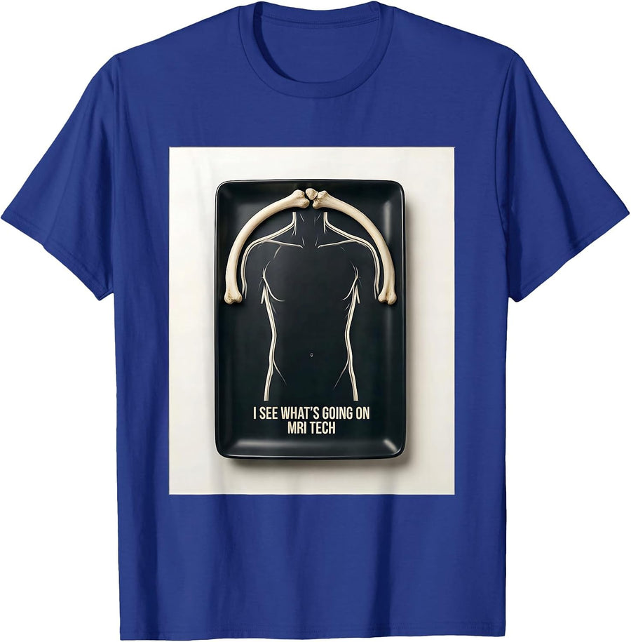 I See What's Going On — MRI Tech Minimalist Radiology T-Shirt - Royal Blue